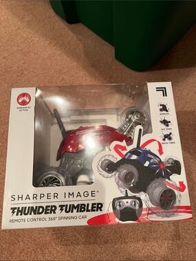 Sharper Image Red Thunder Tumbler RC Spinning Car